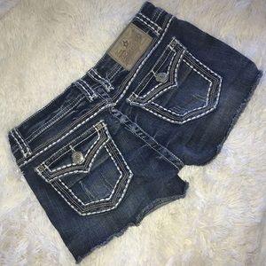 L.A. Idol White Stitched Shorts